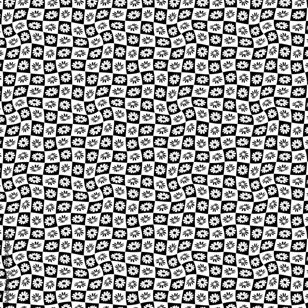 Poster seamless vector pattern illustration with abstract squares and numbers forms a textured backdrop for