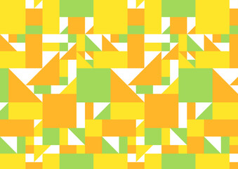 3色使いのシームレス幾何学背景_ビタミンカラー