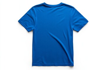 A vibrant blue t-shirt displayed on a white background. It shows the back side of the shirt with short sleeves and a simple, clean design.