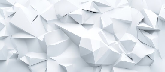 3D rendering of a white abstract geometric background suitable for advertising cosmetics technology showcasing displays metaverse banners gaming sports and business Sci Fi illustration for product