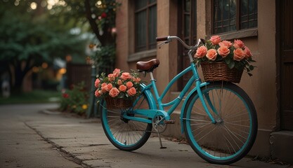 Charming Floral Bicycle in Bloom