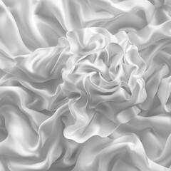 Fototapeta premium Abstract Background of White Silk or Satin Fabric Texture, Smooth Elegant Premium Background