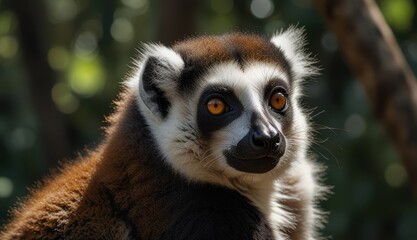Obraz premium Lemur with Striking Eyes