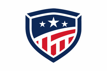 American flag logo isolated for t-shirt design