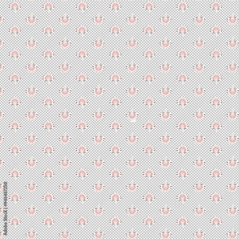 Poster retro red polka dot pattern design with seamless texture