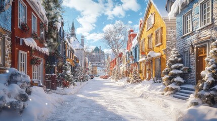 Fototapeta premium Quebec City Winter Charm