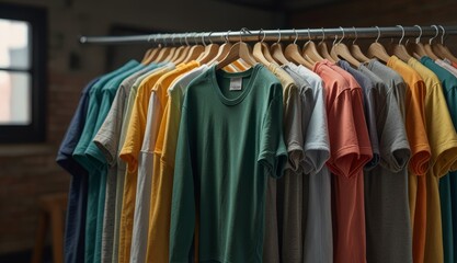 Fototapeta premium Colorful Collection of Casual Shirts