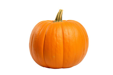 Obraz premium High-resolution pumpkin isolated on transparent background for autumn and Halloween-themed designs, featuring vibrant orange color and natural texture perfect for culinary and seasonal projects