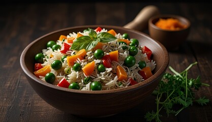 Colorful Vegetable Rice Bowl