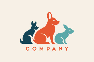 An elegant animal and pet company logo