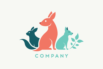 An elegant animal and pet company logo