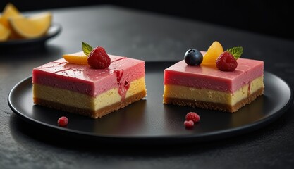 Delicious Berry Layered Dessert Slices
