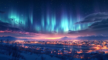 Reykjavik Northern Lights Winter