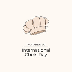 International Chefs Day vector design template good for celebration usage. International Chefs Day design. Continuous line drawing. eps 10.