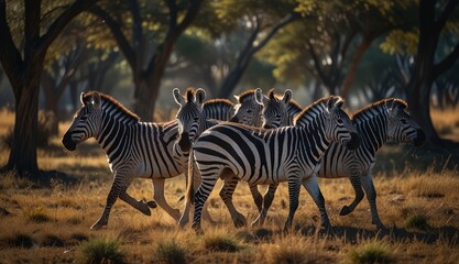 Majestic Zebras in Natural Habitat