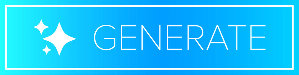 AI generated ultraviolet neon button for artificial intelligence generate app vector design. Artificial intelligence generate button for web application and AI generation online tool UI