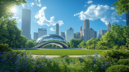 Chicago Millennium Park Summer