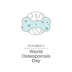 World Osteoporosis Day vector design template good for celebration usage. World Osteoporosis Day design. Continuous line drawing. eps 10.