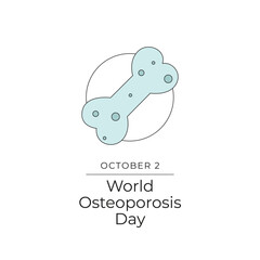 World Osteoporosis Day vector design template good for celebration usage. World Osteoporosis Day design. Continuous line drawing. eps 10.