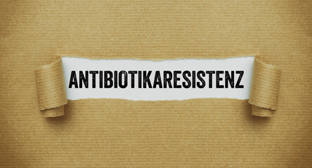 Braunes zerissesnes Papier - Antibiotikaresistenz