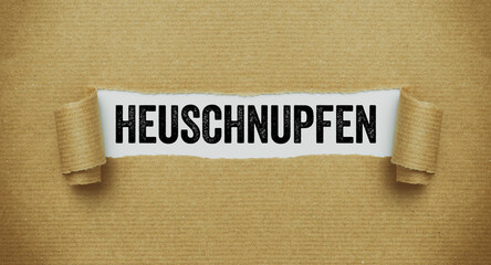 Braunes zerissesnes Papier - Heuschnupfen