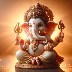 Cute Lord Ganesha Hindu God Ganpati - Ganesh Chaturthi Festival