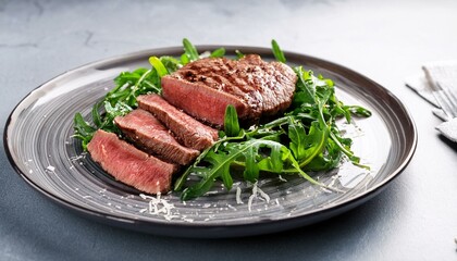 Tagliata of beef fillet with rocket and parmesan