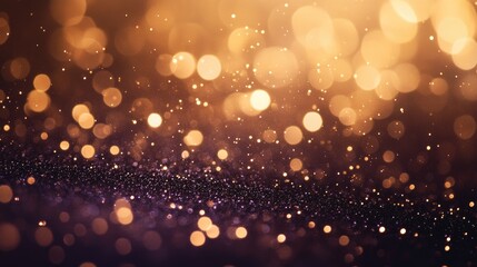 Abstract vintage bokeh circles creating a glamorous background with shimmering particles