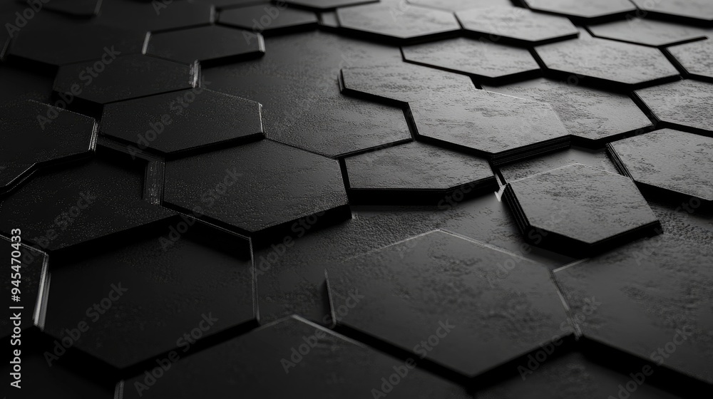 Poster 3d rendered digital background featuring a hexagonal graphic design