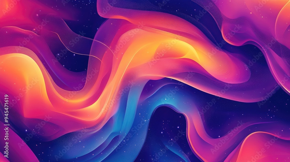 Poster abstract background design with vibrant colors and dynamic shapes creating a visually engaging and m
