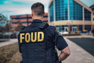 The back of an FBI agent The back of an FBI agent