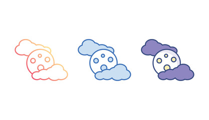 Full Moon icon design with white background stock illustration