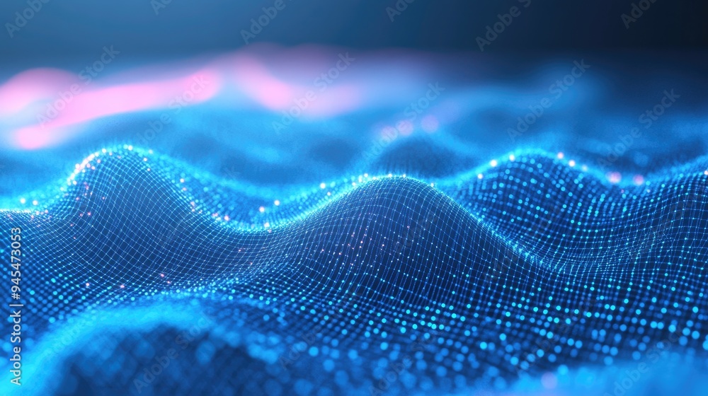  abstract grid mesh data analysis on a blue backdrop with blurred lines and lens effects 3d diagram f