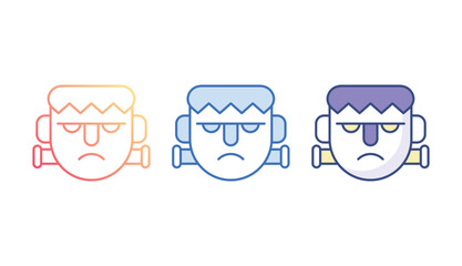 Frankenstein icon design with white background stock illustration