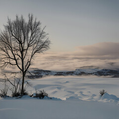 tree in the snow