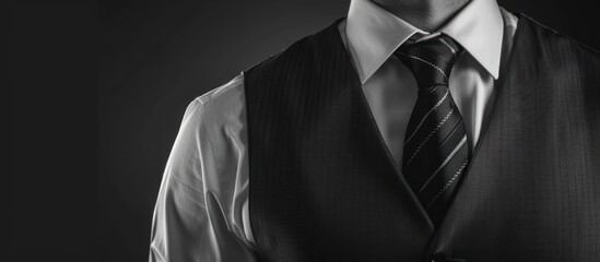 close-up view. Business clothes for men isolated on dark background. for corporate or formal events.