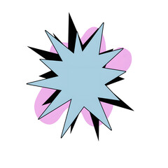 Vector illustration of pop art explosion cloud