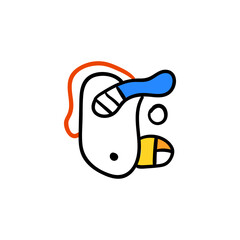 Illustration of a cute irregular shape icon.