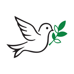 Dove of peace flying bird