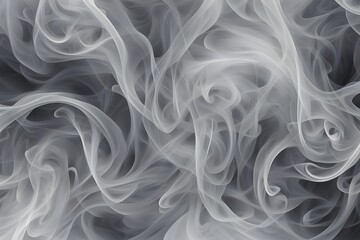 Obraz premium A close up of smoke tendrils twisting and turning in a complex intricate pattern on a black background, AI Generated