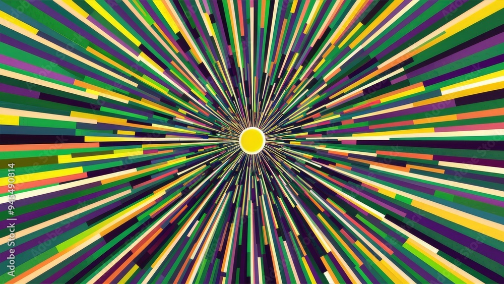 Poster vibrant and dynamic lines create visual energy.