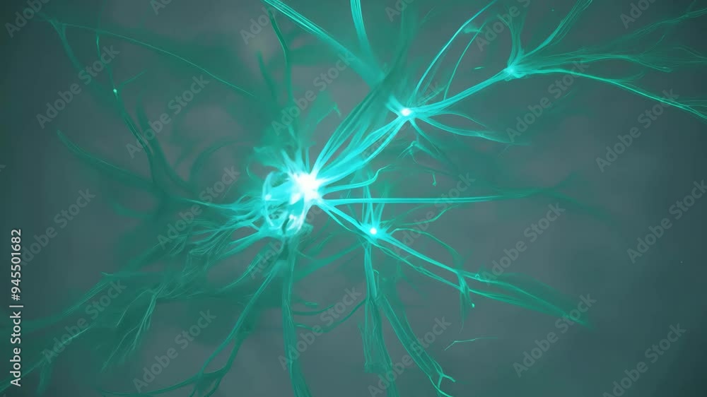 Poster exploring intricate structures of neurons in a microscopic view of nerve cells