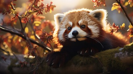 Obraz premium red panda day 18th September Generative AI