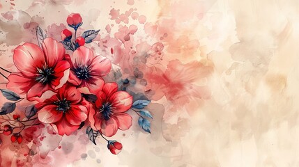 Stunning Ink Flower Background: A Graceful and Artistic Visual Delight. Showcasing the Beauty of Traditional Ink Art.