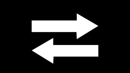 Left right directional white arrow. Arrow keys pointing left-right isolated on black background. Social media scroll arrow buttons