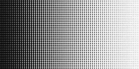 Halftone gradient. Dotted gradient, smooth dots spraying and halftones dot background seamless horizontal geometric pattern vector template set modern