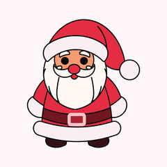 Cute santa claus vector good for christmas, greeting card and web design, t shirts, mugs, stickers, home decor, wall decor, social media element and sticker for banners, poster, flyer, background, etc