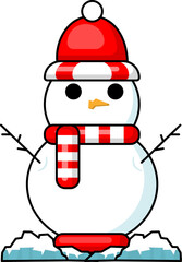 Jolly Santa Claus And Snowman Clipart Pack
