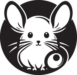 cute chinchilla vector silhouette