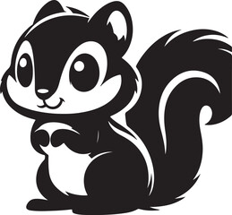 cute chipmunk vector silhouette.